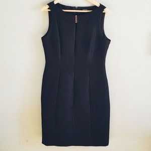 Tahari black sheath dress